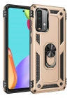 Newface Xiaomi Redmi 9T Kılıf Sofya Yüzüklü Silikon Kapak - Gold
