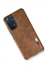 Newface Xiaomi Redmi Note 11 Kılıf Loop Deri Silikon - Kahverengi