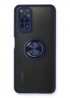Newface Xiaomi Redmi Note 11 Kılıf Montreal Yüzüklü Silikon Kapak - Lacivert
