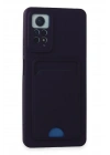 Newface Xiaomi Redmi Note 11 Pro Kılıf Kelvin Kartvizitli Silikon - Derin Mor