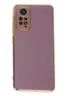 Newface Xiaomi Redmi Note 12 Pro 4G Kılıf Volet Silikon - Mor