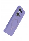 Newface Xiaomi Redmi Note 13 Pro 4G Regal Magsafe Standlı Kapak - Lila