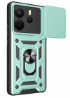 Newface Xiaomi Redmi Note 14 4G Pars Lens Yüzüklü Silikon - Yeşil