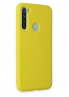 Newface Xiaomi Redmi Note 8 Kılıf Nano içi Kadife Silikon - Sarı