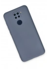 Newface Xiaomi Redmi Note 9 Kılıf Nano içi Kadife Silikon - Gri