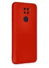 Newface Xiaomi Redmi Note 9 Kılıf Nano içi Kadife Silikon - Kırmızı