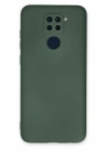 Newface Xiaomi Redmi Note 9 Kılıf Nano içi Kadife Silikon - Koyu Yeşil