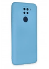 Newface Xiaomi Redmi Note 9 Kılıf Nano içi Kadife Silikon - Mavi