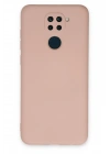 Newface Xiaomi Redmi Note 9 Kılıf Nano içi Kadife Silikon - Pudra