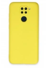 Newface Xiaomi Redmi Note 9 Kılıf Nano içi Kadife Silikon - Sarı