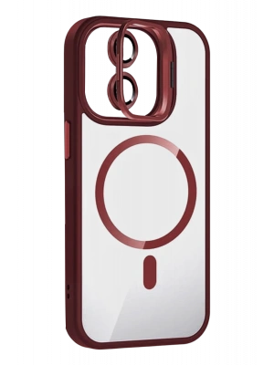 Joko Apple iPhone 11 Remim Lensli Magsafe Standlı Kapak - Bordo