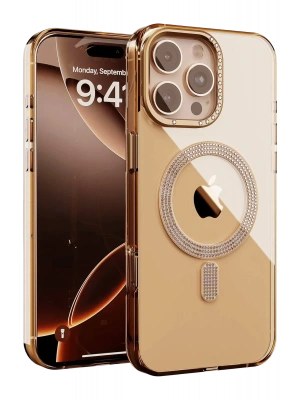 Joko Apple iPhone 16 Pro Max Tash Diamond Magsafe Kapak - Gold