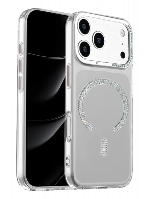 Joko Apple iPhone 17 Pro Tash Diamond Magsafe Kapak - Beyaz