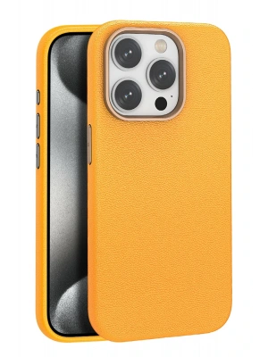 Joko iPhone 14 Pro Kılıf Wonder Deri Magsafe Kapak - Turuncu