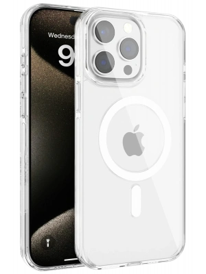 Joko iPhone 15 Pro Max Gleam PC Sert Magsafe Kılıf - Şeffaf