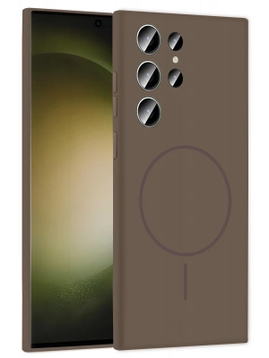 Joko Samsung Galaxy S24 Ultra Kılıf Jully Magsafe Kapak - Kahverengi