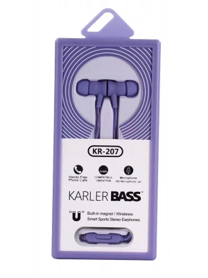 Karler Bass KR-207 Mıknatıslı Kablolu Kulaklık - Mor