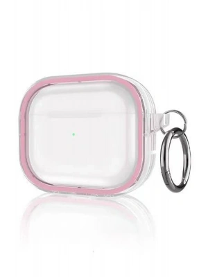 Movenchy Airpods Pro 2 (2.nesil) Shiny Şeffaf Kılıf - Pembe