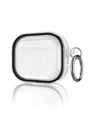 Movenchy Airpods Pro 2 (2.nesil) Shiny Şeffaf Kılıf - Siyah