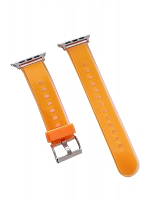 Movenchy Watch 45mm Jelly Silikon Kordon - Turuncu