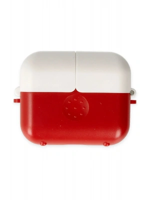 Newface Airpods 3 (3.nesil) Basmalı Kılıf - Kırmızı-Beyaz