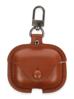 Newface Airpods Pro 2 (2.nesil) Çanta Deri Kılıf - Taba