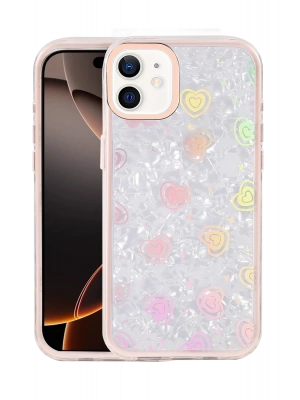 Newface Apple iPhone 11 Lumi Desenli Kapak - Pembe