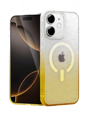 Newface Apple iPhone 11 Pummel Shiny Magsafe Kapak - Gold