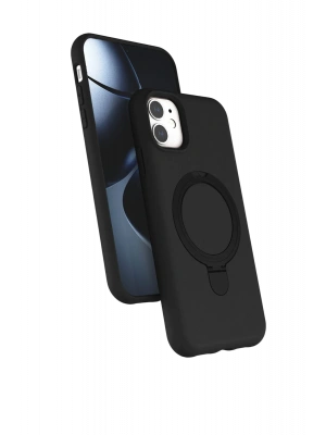 Newface Apple iPhone 11 Regal Magsafe Standlı Kapak - Siyah