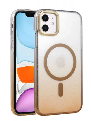 Newface Apple iPhone 12 Glossy Magsafe Kapak - Çöl Titanyum