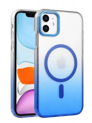 Newface Apple iPhone 12 Glossy Magsafe Kapak - Mavi