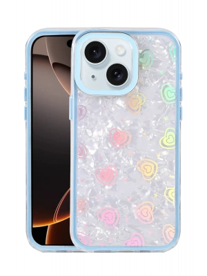 Newface Apple iPhone 14 Lumi Desenli Kapak - Mavi