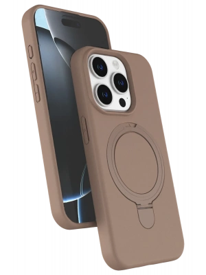 Newface Apple iPhone 14 Pro Max Regal Magsafe Standlı Kapak - Çöl Titanyum