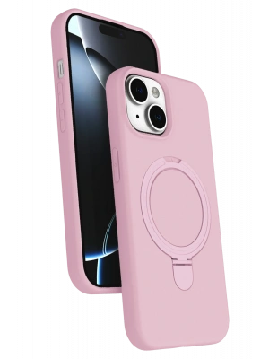 Newface Apple iPhone 14 Regal Magsafe Standlı Kapak - Açık Pembe