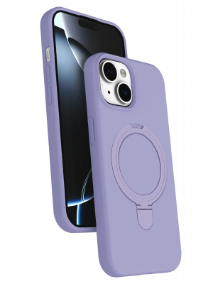 Newface Apple iPhone 14 Regal Magsafe Standlı Kapak - Lila