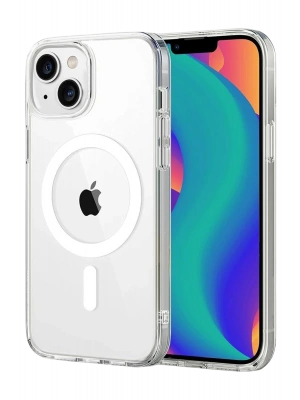 Newface Apple iPhone 15 Combo Sert Şeffaf Magsafe Kapak - Şeffaf