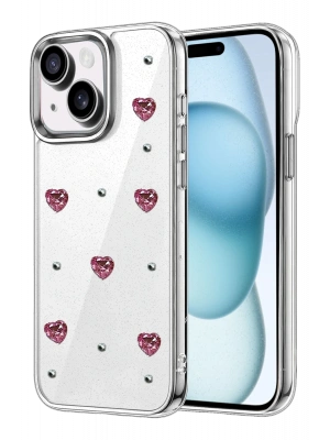 Newface Apple iPhone 15 Fiyonk Desenli Kapak - Desen 3