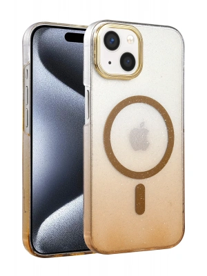 Newface Apple iPhone 15 Plus Glossy Magsafe Kapak - Çöl Titanyum