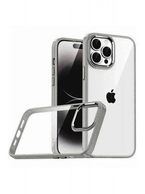 Newface Apple iPhone 15 Pro Max Razer Lensli Silikon - Titan Gri