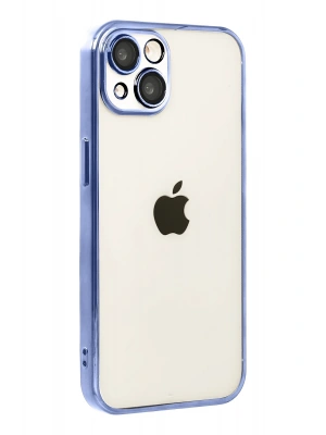 Newface Apple iPhone 15 Razer Lensli Silikon - Açık Mavi