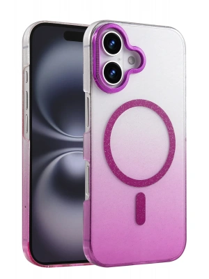 Newface Apple iPhone 16 Glossy Magsafe Kapak - Mor