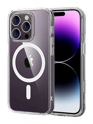 Newface Apple iPhone 16 Pro Max Combo Sert Şeffaf Magsafe Kapak - Şeffaf