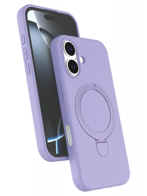 Newface Apple iPhone 16 Regal Magsafe Standlı Kapak - Lila