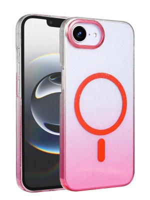 Newface Apple iPhone 16E Glossy Magsafe Kapak - Pembe