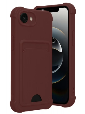 Newface Apple iPhone 16E Kelvin Kartvizitli Silikon - Bordo