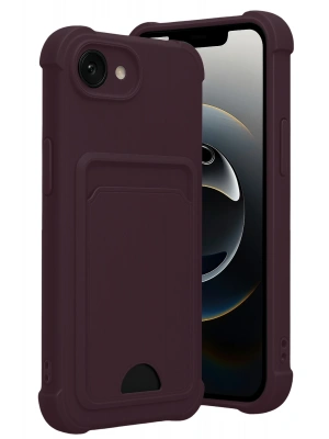 Newface Apple iPhone 16E Kelvin Kartvizitli Silikon - Derin Mor