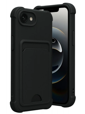 Newface Apple iPhone 16E Kelvin Kartvizitli Silikon - Siyah