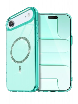 Newface Apple iPhone 17 Air Live Diamond Magsafe Kapak - Yeşil