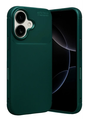 Newface Apple iPhone 17 Auto Focus Karbon Kapak - Koyu Yeşil