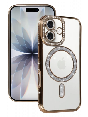 Newface Apple iPhone 17 Joke Simli Magneticsafe Kılıf - Gold